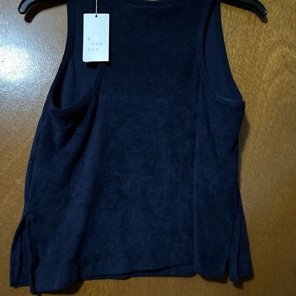 A New Day Terry Tank Top Navy Blue NWT Size M or L - Picture 10 of 12